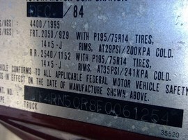 1985 TOYOTA TRUCK,RED, STD CAB, 2.4L, MT, 2WD, Z25964